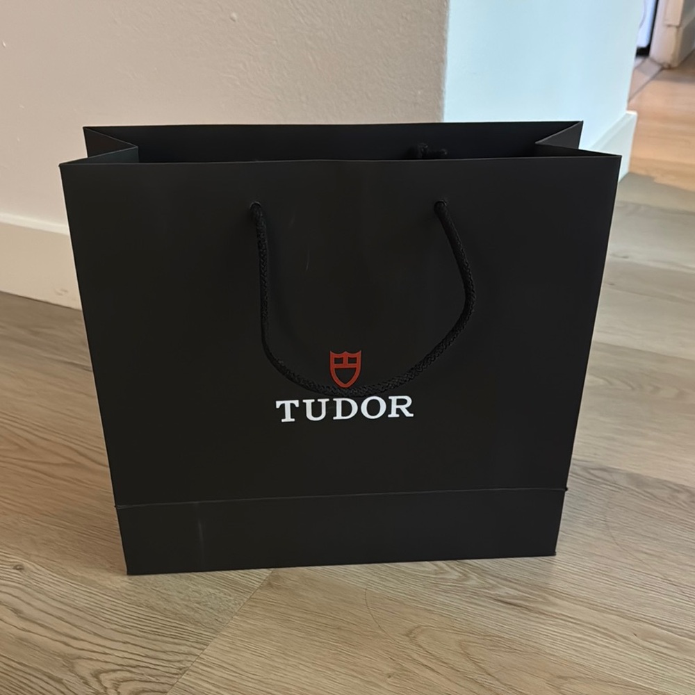 Tudor Black Shopping Bag